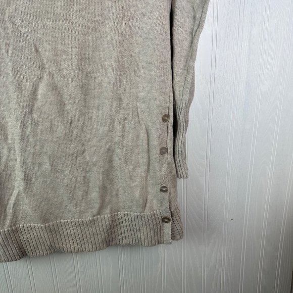 Tahari Women's‎ Sweater White Tan Size small Cowl neck - Picture 4 of 5